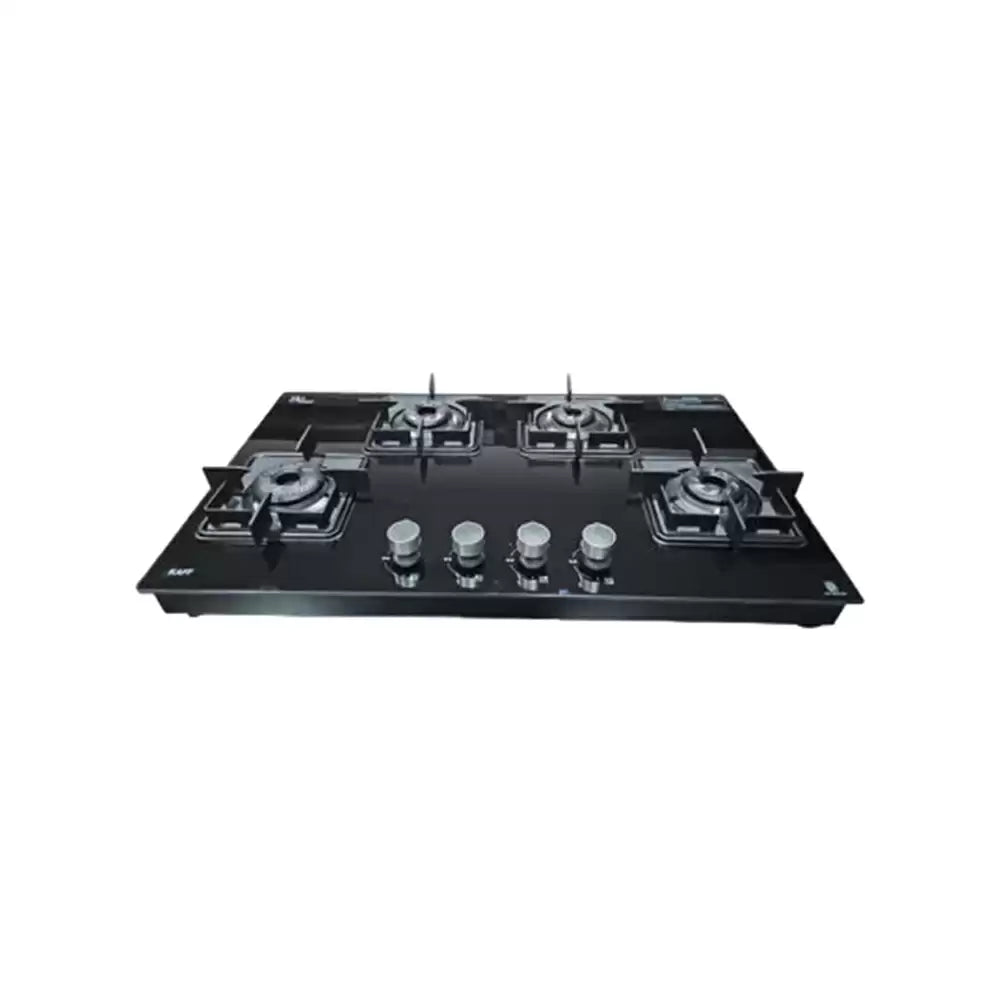 Kaff CTS 69 4B AI 69 cm Slim Line Design 4 Brass Burner Auto Ignition Cooktop - Black By Kaff super brands