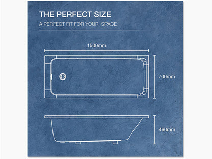 Reach™ 150 cm x 70 cm drop-in bath
