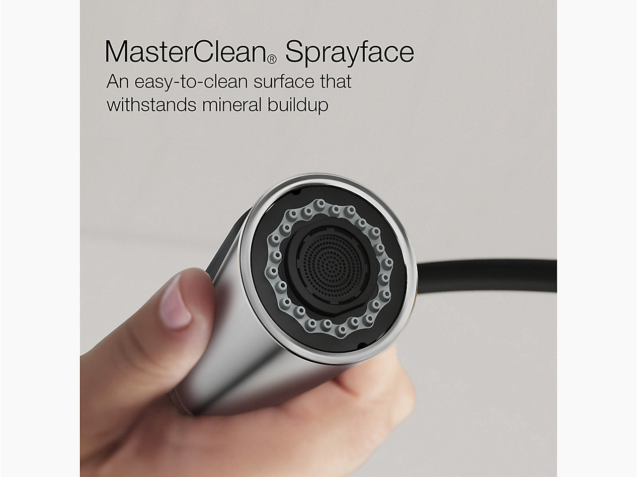 Atom™ Pull-down kitchen sink faucet with two-function sprayhead