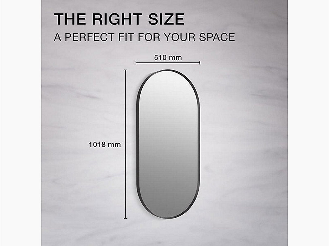 Essential 50.8 cm x 101.6 cm capsule framed mirror