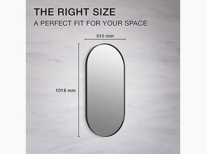 Essential 50.8 cm x 101.6 cm capsule framed mirror