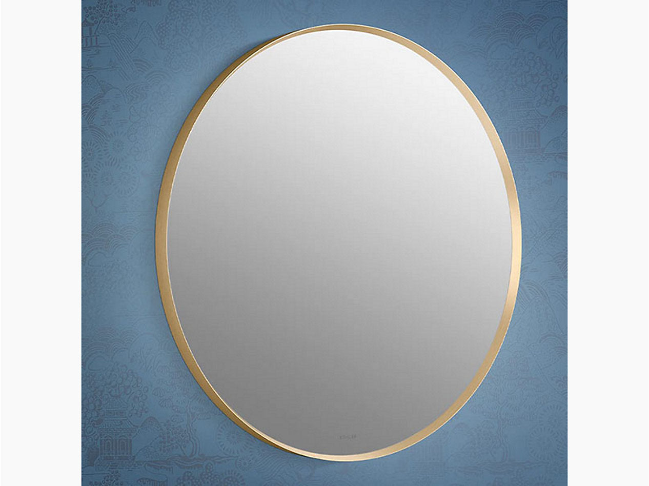 Essential 71.5 cm round framed mirror
