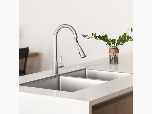Atom™ Pull-down kitchen sink faucet with two-function sprayhead