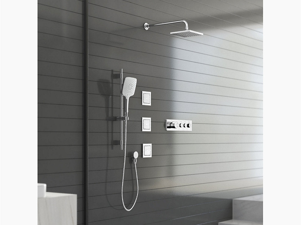 Rainduet™ Contemporary square 20 cm single-function rainhead, 8.7 lpm